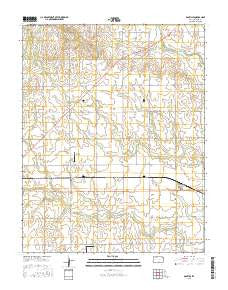 Danville Kansas Current topographic map, 1:24000 scale, 7.5 X 7.5 Minute, Year 2015
