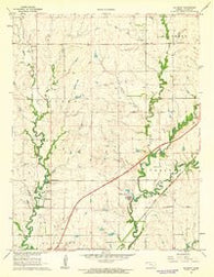 De Graff Kansas Historical topographic map, 1:24000 scale, 7.5 X 7.5 Minute, Year 1961
