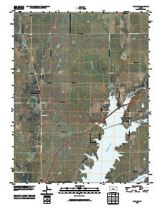 De Graff Kansas Historical topographic map, 1:24000 scale, 7.5 X 7.5 Minute, Year 2010