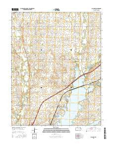 De Graff Kansas Current topographic map, 1:24000 scale, 7.5 X 7.5 Minute, Year 2015