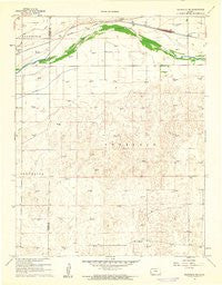 Deerfield NE Kansas Historical topographic map, 1:24000 scale, 7.5 X 7.5 Minute, Year 1960