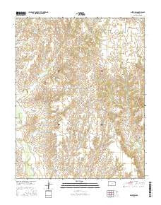 Deerhead Kansas Current topographic map, 1:24000 scale, 7.5 X 7.5 Minute, Year 2015