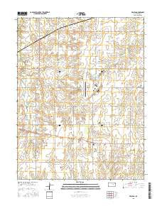 Delavan Kansas Current topographic map, 1:24000 scale, 7.5 X 7.5 Minute, Year 2015