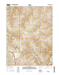 Denton Kansas Current topographic map, 1:24000 scale, 7.5 X 7.5 Minute, Year 2015