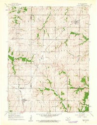Denton Kansas Historical topographic map, 1:24000 scale, 7.5 X 7.5 Minute, Year 1961