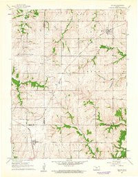 Denton Kansas Historical topographic map, 1:24000 scale, 7.5 X 7.5 Minute, Year 1961