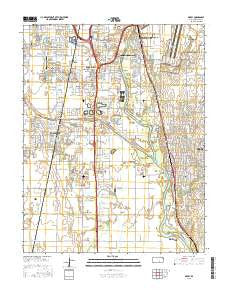 Derby Kansas Current topographic map, 1:24000 scale, 7.5 X 7.5 Minute, Year 2015