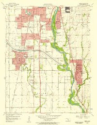 Derby Kansas Historical topographic map, 1:24000 scale, 7.5 X 7.5 Minute, Year 1956