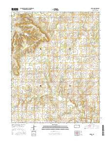 Devon Kansas Current topographic map, 1:24000 scale, 7.5 X 7.5 Minute, Year 2015