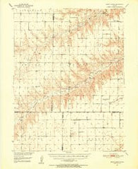 Dewey Ranch Kansas Historical topographic map, 1:62500 scale, 15 X 15 Minute, Year 1951