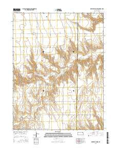 Dewey Ranch NW Kansas Current topographic map, 1:24000 scale, 7.5 X 7.5 Minute, Year 2015