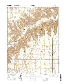 Dewey Ranch SW Kansas Current topographic map, 1:24000 scale, 7.5 X 7.5 Minute, Year 2015