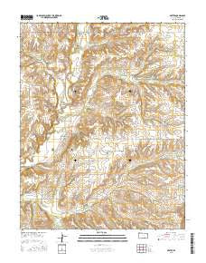 Dexter Kansas Current topographic map, 1:24000 scale, 7.5 X 7.5 Minute, Year 2015