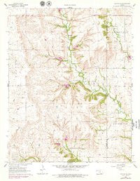 Dexter NE Kansas Historical topographic map, 1:24000 scale, 7.5 X 7.5 Minute, Year 1962