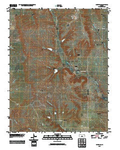Dexter NE Kansas Historical topographic map, 1:24000 scale, 7.5 X 7.5 Minute, Year 2010