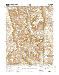 Dexter NE Kansas Current topographic map, 1:24000 scale, 7.5 X 7.5 Minute, Year 2015