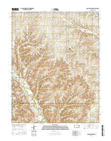 Diamond Springs Kansas Current topographic map, 1:24000 scale, 7.5 X 7.5 Minute, Year 2015