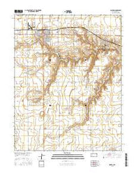 Dighton Kansas Current topographic map, 1:24000 scale, 7.5 X 7.5 Minute, Year 2015