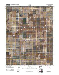 Dighton SW Kansas Historical topographic map, 1:24000 scale, 7.5 X 7.5 Minute, Year 2012