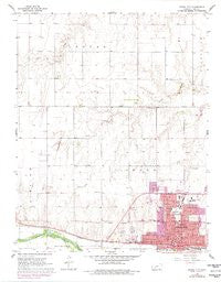 Dodge City Kansas Historical topographic map, 1:24000 scale, 7.5 X 7.5 Minute, Year 1968