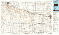 Dodge City Kansas Historical topographic map, 1:100000 scale, 30 X 60 Minute, Year 1985