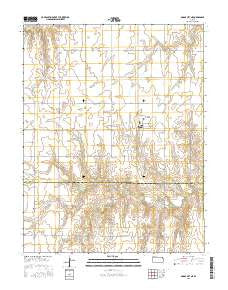 Dodge City NE Kansas Current topographic map, 1:24000 scale, 7.5 X 7.5 Minute, Year 2016