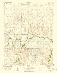 Dorrance SW Kansas Historical topographic map, 1:24000 scale, 7.5 X 7.5 Minute, Year 1956