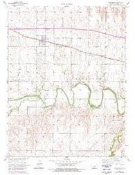 Dorrance Kansas Historical topographic map, 1:24000 scale, 7.5 X 7.5 Minute, Year 1956