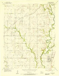 Douglass Kansas Historical topographic map, 1:24000 scale, 7.5 X 7.5 Minute, Year 1955