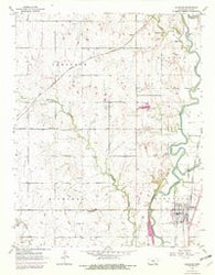 Douglass Kansas Historical topographic map, 1:24000 scale, 7.5 X 7.5 Minute, Year 1955