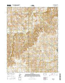 Dover Kansas Current topographic map, 1:24000 scale, 7.5 X 7.5 Minute, Year 2015