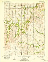 Dover Kansas Historical topographic map, 1:24000 scale, 7.5 X 7.5 Minute, Year 1952