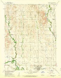 Downs North Kansas Historical topographic map, 1:24000 scale, 7.5 X 7.5 Minute, Year 1960