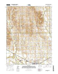 Downs North Kansas Current topographic map, 1:24000 scale, 7.5 X 7.5 Minute, Year 2015