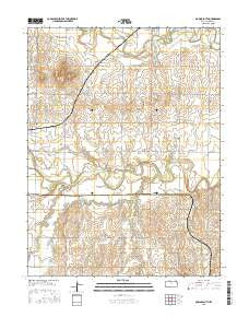 Downs South Kansas Current topographic map, 1:24000 scale, 7.5 X 7.5 Minute, Year 2015