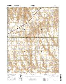 Dresden South Kansas Current topographic map, 1:24000 scale, 7.5 X 7.5 Minute, Year 2015