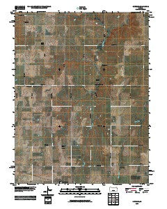 Dubuque Kansas Historical topographic map, 1:24000 scale, 7.5 X 7.5 Minute, Year 2009
