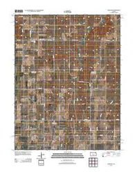 Dubuque Kansas Historical topographic map, 1:24000 scale, 7.5 X 7.5 Minute, Year 2012