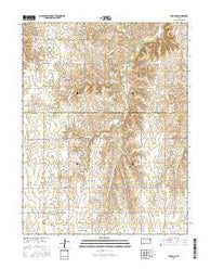Dubuque Kansas Current topographic map, 1:24000 scale, 7.5 X 7.5 Minute, Year 2015