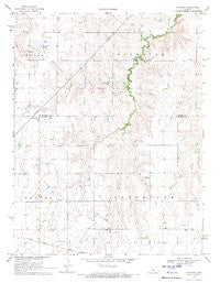 Dubuque Kansas Historical topographic map, 1:24000 scale, 7.5 X 7.5 Minute, Year 1969