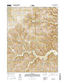 Easton SW Kansas Current topographic map, 1:24000 scale, 7.5 X 7.5 Minute, Year 2016