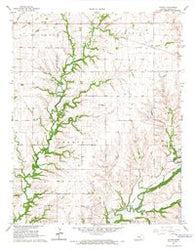 Eaton Kansas Historical topographic map, 1:24000 scale, 7.5 X 7.5 Minute, Year 1965