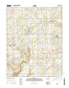 Edna Kansas Current topographic map, 1:24000 scale, 7.5 X 7.5 Minute, Year 2015