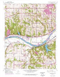 Edwardsville Kansas Historical topographic map, 1:24000 scale, 7.5 X 7.5 Minute, Year 1950