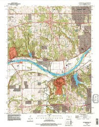 Edwardsville Kansas Historical topographic map, 1:24000 scale, 7.5 X 7.5 Minute, Year 1991