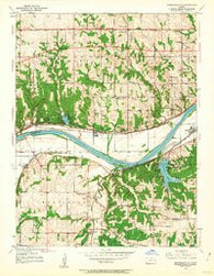 Edwardsville Kansas Historical topographic map, 1:24000 scale, 7.5 X 7.5 Minute, Year 1950