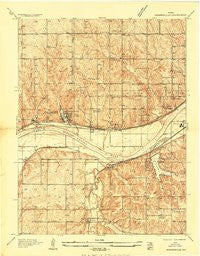 Edwardsville Kansas Historical topographic map, 1:24000 scale, 7.5 X 7.5 Minute, Year 1934