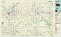 El Dorado Kansas Historical topographic map, 1:100000 scale, 30 X 60 Minute, Year 1985