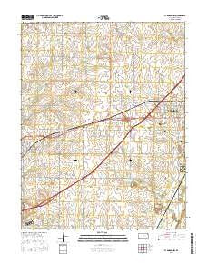 El Dorado SW Kansas Current topographic map, 1:24000 scale, 7.5 X 7.5 Minute, Year 2015