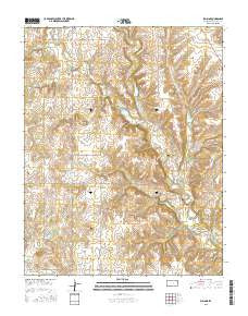 Elgin NE Kansas Current topographic map, 1:24000 scale, 7.5 X 7.5 Minute, Year 2015